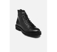 BOSS Bottines en cuir avec doublure en fourrure synthétique - Style Julyo_Halb_bufr, 50552570 Noir 45