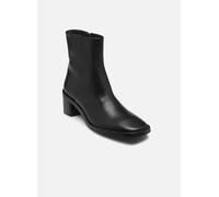 Bottines et boots Calvin Klein BLOCK HEEL ZIP BOOT LTH pour Femme 37 Noir