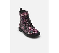 Geox J Eclair Girl Bottines à la Cheville, Noir/Rose, 26 EU