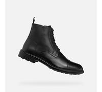 Geox Bottes Walk Pleasure pour homme en cuir lisse noir, Noir , 42 EU
