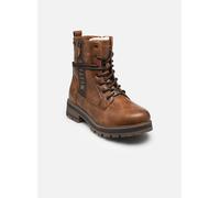 MUSTANG Bottines à lacets marron châtaigne / marron chiné, Taille 38