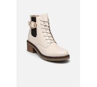 Remonte Femme D1a72 Bottine, Blanc cassé Marron Noir 80, 40 EU