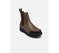 Roxy - Bottines imperméables - Idalie Black Khaki pour Femme en Cuir - Taille 8,5 US - Kaki Kaki 8,5 US