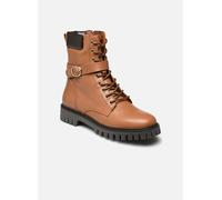 Tommy Hilfiger Femme Bottes Low Boot Buckle Lace Up Bottines, Marron (Natural Cognac), 36 EU