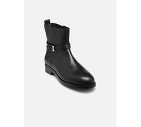 Tommy Hilfiger Bottines Buckle Riding en cuir noir Femme 38