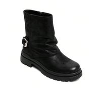 Bottines et boucle et semelle crantée pour femme - Look urbain robuste Style affirmé avec bottines à boucle conquêtes pour accompagner vos journées actives tout en assurant un confort maximal. Fabriqu