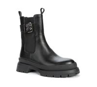 Bottines Femme - Betsy - BLACK CASUAL CLOSED BOOTIES - Talon Plat - Tige Synthétique - Lacets 36