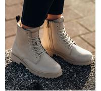 Bottines femme Blackstone WL02 Fields of rye - beige - 37 - Cuir - Lacets - Doublure 100% laine de mouton 37