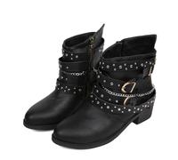 Bottines Femme Bottes de Travail Chunkyrayan Bottes de Randonnée Hiver Neige Doublure Chaude Imperméable Antidérapant Boots Trekking Outdoor Confortable Chaudes Boots