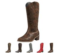 Bottines Femme Bout Pointu, Bottines Femme Cuir Talon Carré, Bottine Compensées Boot Avec Motif Imprimé Chaussure Chaussures En Cuir Pu Bottine Automne Hiver Chaudes Bottes De Chevalier Botte