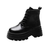 Bottines Femme Cuir avec Fermeture Éclair Chaussures a Lacet Botte Antidérapant Légères Chaussure de Travail pour l'extérieur Mode Confortables Botte de Randonnée Marche Montange Jardin Chaussures