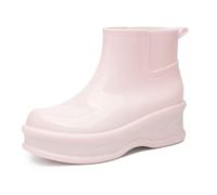 Bottines Femme Cuir Épaisses Plateforme Boucle Style Britannique Chaussures Montantes Confortables Mode Automne Hiver Ville