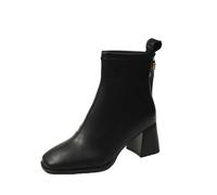 Bottines Femme Cuir Hiver Mode Pointu Bottines Confortables Résistantes et Légères Bottes Décontractées à la Mode Boots de Randonnée Botte Antidérapant Légères pour un Look Décontracté et Élégant
