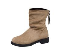 Bottines Femme Daim Chic et Élégant Bottine Femme Plate à Zip Chaussure Bottines Automne Hiver Botte Leopard Confort Chic Chaussures Petit Talon de Mariage Travail Bottes Chaudes Boots Confortable