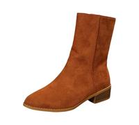 Bottines Femme Daim Chic et Élégant Bottine Femme Talon Petit Confortable Boots Vintage à Zip Chaussure Bottines Hiver Chaudes Botte de Mariage Travail Chaussures Confort Chic Bottes Antidérapantes