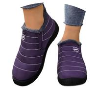 Bottines Femme d'Hiver Chaudes Fourrées, Baskets Bottines Sportives Femme Confortables à Lacets et Scratch, Chaussures de Ville Antidérapantes Stylées pour Filles