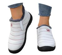 Bottines Femme d'Hiver Chaudes Fourrées, Baskets Bottines Sportives Femme Confortables à Lacets et Scratch, Chaussures de Ville Antidérapantes Stylées pour Filles