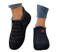 Bottines Femme d'Hiver Chaudes Fourrées, Baskets Bottines Sportives Femme Confortables à Lacets et Scratch, Chaussures de Ville Antidérapantes Stylées pour Filles