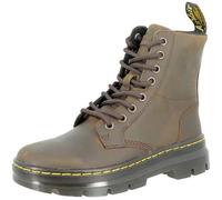 Dr. Martens Bottes Peignes Cuir 8 œillets Solide Tract Hommes Marron foncé EU 41-46
