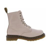 Bottines Femme - Dr. Martens - Cuir Taupe Blanc - Talon Plat - Fermeture Lacets 40