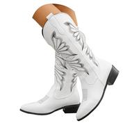 Bottines Femme en Daim à Franges Multi - Couches, Bottines Courtes à Talon Carré Style Western pour Femmes, Chaussures de Mode Confortables et Polyvalentes pour la Vie Quotidienne, Soirées et Fêtes