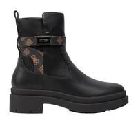 Bottines Femme Guess Ovelle 4G Logo Tronchetto Cuir Noir Marron