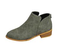 Bottines Femme Hiver Bottes Femme Talon Compensé Confortables Bottines à Fermeture Éclair Antidérapante Légères Botte Bout Fermé Chaudes Élégantes Chaussures Chaussures Mariage Camouflage 43