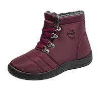 Bottines Femme Homme Hiver Fourrées Chaussures Montantes Doublure Chaude Bottes De Neige Imperméable Antidérapant Chaussures Décontractée 40
