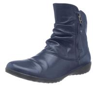 Bottines Femme Naly 24 - Josef Seibel - Cuir - Talon Compensé 2cm - Bleu Océan 39