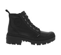 Bottines Femme - Palladium - Cuir Noir - Talon décroché moyen 4cm - Tige moyenne 10,5cm - Fermeture Zip 39