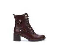 Pikolinos Llanes Bottines à Talon Femme | Cuir | Lacets et Éclair | Marron