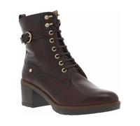 Pikolinos Bottines Llanes Cuir à talon 6 cm Lacets et fermeture éclair Marron 39