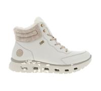 Bottines Femme Rieker - Blanc - Fermeture Zip - Talon Plat - Tige Basse en Synthétique 37