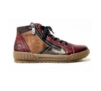 Bottines Femme - RIEKER N0721 - Talon Plat - Bordeaux et Blanc 40