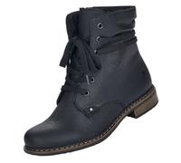 Bottines femme Rieker noir synthétique fourrées zipper talon carré 3 cm 38