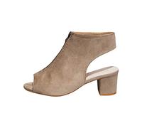 Bottines Femme Talons Chunky Escarpins Talon Moyen Peep Toes Zipper Bottes Moto Daim Bottes d'extérieur Simple Élégant Ankle Boots