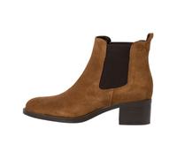 Bottines Femme - Tamaris - Cuir - Cognac - Talon Large - Hauteur Moyenne 40