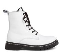 Bottines Femme Tamaris - Modèle WHITE CASUAL CLOSED BOOTIES - Cuir - Blanc - Talon Plat - Hauteur Moyenne 36