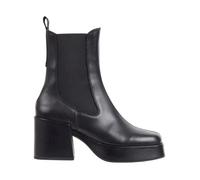 Bottines Femme - Tommy Jeans - Chelsea Chunky Boot - Cuir - Noir - Talon Plat - Hauteur 5 38