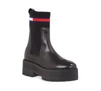 Bottines Femme - Tommy Jeans - FLATFORM CHELSEA SOCK - Cuir - A élastique - Noir 39