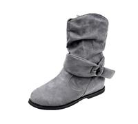 Bottines Femmes En Cuir Suède Bottes Rembourrées Bottes À Bout D'hiver En Plein Air Bottines Imperméables Bottines En Cuir Bottines Confortables Chelsea De Taille Moyenne Avec Semelle Antidérapant