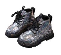 Bottines Fille Bottes Hiver Automne Chaussures Marche Enfant Mode École | Zip Lateral Lacets Fleur Dentelle Semelle Crantee Antiderapante Chaud Confortable Quotidien Soiree Cadeau Chelsea Uni