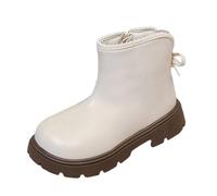 Bottines Fille Bottes Hiver Automne Chaussures Marche Enfant Mode École | Zip Lateral Lacets Fleur Dentelle Semelle Crantee Antiderapante Chaud Confortable Quotidien Soiree Cadeau Chelsea Uni