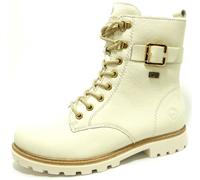 Bottines fourrées en cuir Remonte D8475 - Blanc - Lacets - Femme 37