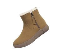 Bottines Fourrées Femme Bottes De Neige Hiver Doublure Polaire Durable RandonnéE Imperméable Bottines Semelle AntidéRapant Chaussures Mousse A MéMoire Chaussures ExtéRieur (Khaki, 40)