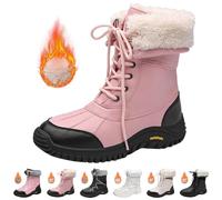 Bottines Fourrées Femme Remonte, Botte Femme Plateforme Haut Large Mollet Large, 2025 Nouveau Bottine À Lacets Botte Doublée en Polaire Bottes Antidérapante Boot Hiver Chaud Chaussure Chic Bottes