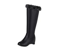 Bottines Fourrées Femme Remonte, Bottines Femme Bout Pointu Grande Taille, Bottine Fermeture Eclair Botte Couleur Unie Bottes Cuir Boot Couleur Unie Chaussure Mollet Haute Bottine Moumoute Botte