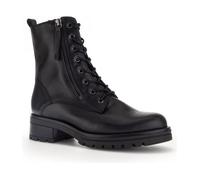 Bottines Gabor BLACK CASUAL CLOSED BOOTIES - Femme - Cuir - Talon plat 6cm - Fermeture Zip - Noir 38