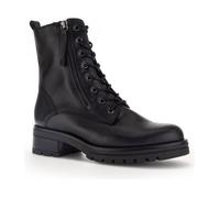 Bottines Gabor BLACK CASUAL CLOSED BOOTIES - Femme - Cuir - Talon plat 6cm - Fermeture Zip - Noir 38,5