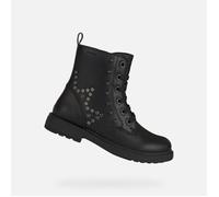Bottines - Geox - JR ECLAIR - Cuir noir - Style vintage rock - Fermeture éclair 28